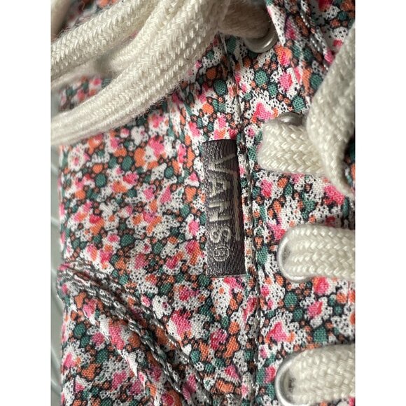 Vans Floral Lace Up Canvas Sneakers Women 8.5 US Round Toe Streetwear Pink Multi - Picture 9 of 10